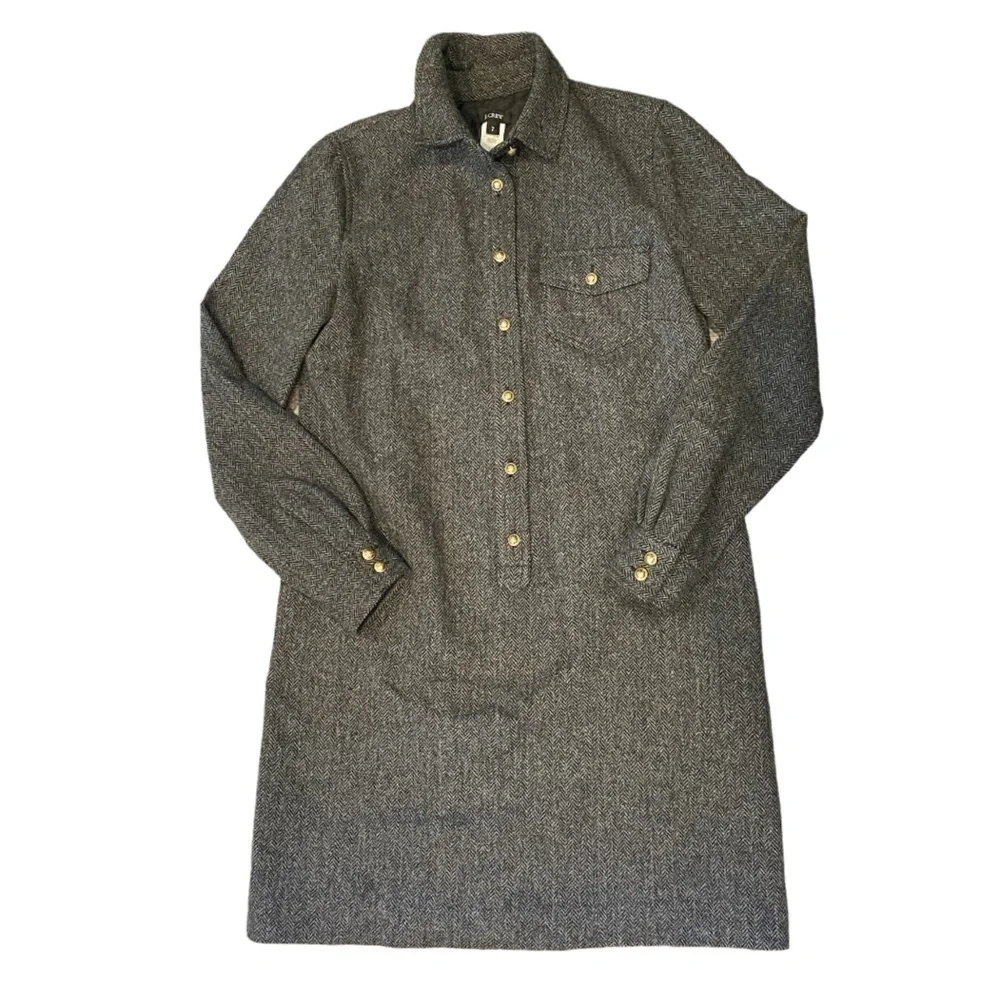 J. Crew herringbone shirt dress